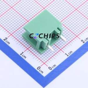 KF2EDGV-7.5-2P Plug-in Terminal Block Through hole,P=7.5mm Connector Board-to-Board / Socket - Open 1x2P 7.5mm Green - Product Image 2