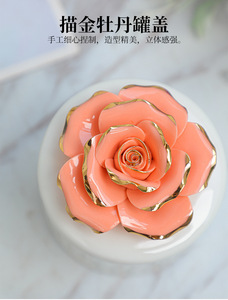 Hand-Painted Decorative <strong>Ceramic</strong> Storage Jar Table Ornaments Candles Jar Porcelain <strong>Jewelry</strong> <strong>Box</strong> for Wedding Gifts - Product Image 5