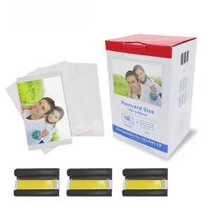 Ensemble papier photo et ruban KP-108IN 4x6 108 feuilles 3 rubans Compatible avec CA-NON <span class=keywords><strong>SELPHY</strong></span> CP1500 CP1300 <span class=keywords><strong>CP1000</strong></span> CP900 - Product Image 1