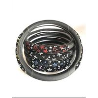 Housse de volant motif étoile violette, accessoire universel pour voiture