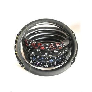 ฝาครอบพวงมาลัยลายดาวสีม่วงอุปกรณ์เสริมในรถยนต์แบบสากล - Product Image 1