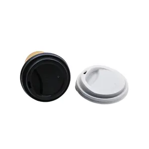 JIANI Disposable PLA Biodegradable Milk Tea Coffee Cup Lids Hot Drink Round Thickened Takeaway Cup Lids