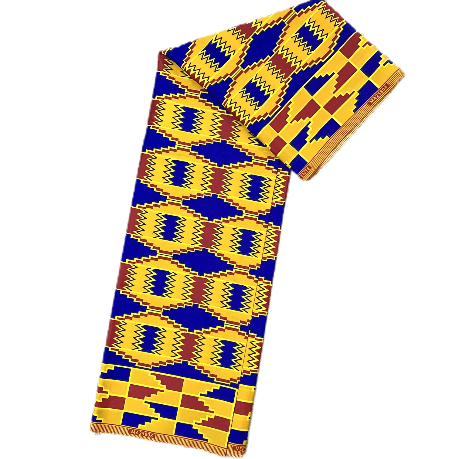 Fabbrica su misura LOG Design africano Ghana Ankara tessuto stampa cera stile kente 100% poliestere tessuto for6yards fare matrimonio