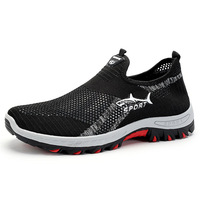 Chaussures décontractées respirantes en maille imperméables à séchage rapide pour hommes, nouvelle collection été 2025, pour hommes d'âge moyen et seniors, semelle souple, tendance Shark