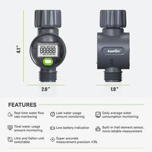 Medidor de Agua para Manguera de Jardín, Riego de Césped, Aspersor, Llenado de Tanque de Agua para Autocaravanas, Control de Consumo y Caudal de Agua, IPX6 - Product Image 5