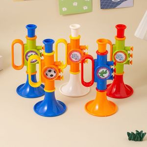 Colorful Plastic Musical Whistle Cartoon Loudspeaker Sound Small <strong>Horn</strong> Play Harmonica Whistle Instrument Musical Instruments