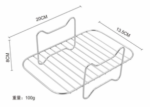 Set di 6 Pezzi Personalizzati in Acciaio Inox Multifunzionali Rettangolari Riutilizzabili <span class=keywords><strong>per</strong></span> <span class=keywords><strong>Forno</strong></span> e Friggitrice ad Aria, Accessori <span class=keywords><strong>per</strong></span> Grigliare e Cuocere - Product Image 3