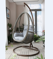 Fauteuil suspendu en rotin, grand panier à bascule, chaise suspendue pour jardin, balcon, terrasse, extérieur, boîte en carton, durable, moderne