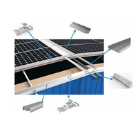 Système de montage solaire BIPV étanche pour toiture, structure en acier, couverture de toiture, passerelle, gouttière de drainage