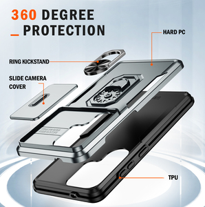 Custodia Magnetica Antiurto con Anello di Supporto per <span class=keywords><strong>Samsung</strong></span> <span class=keywords><strong>Galaxy</strong></span> S26 Ultra S25 Edge S24 Plus S23 <span class=keywords><strong>FE</strong></span> S22+ <span class=keywords><strong>S21</strong></span> con Finestra Scorrevole - Product Image 6