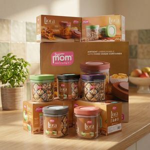 Anax Airtight PP <b>Plastic</b> Food Storage <b>Jar</b> 800ml <b>with</b> Flip <b>Lid</b> Moisture-Proof & BPA Free for Nuts Grains Dry Foods - Product Image 3