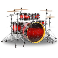 Support de batterie double en acier de haute qualité pour vente en gros, avec grande pédale, kit de batterie jazz professionnel 5 fûts 4 cymbales, excellent