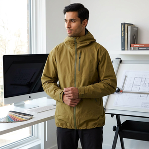 Men's <b>Lightweight</b> Waterproof Windbreaker <b>Jacket</b> for <b>Running</b> Breathable Stand Collar Zipper Closure OEM Service Available - Product Image 1