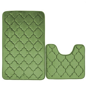 Alfombra de <span class=keywords><strong>baño</strong></span> con relieve de adoquines FMT, alfombra antideslizante de lana Coral para bañera, alfombra para suelo, felpudo para cuarto de ducha, almohadilla de espuma viscoelástica - Product Image 5