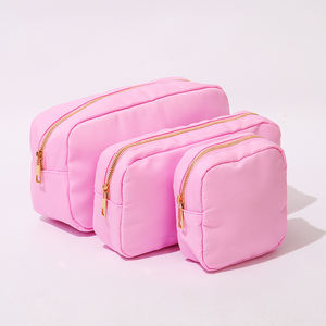 नई लोकप्रिय गर्म गुलाबी महिलाओं लड़कियों मेकअप सहायक पाउच निविड़ अंधकार नायलॉन सनी ट्राली कॉस्मेटिक बैग के लिए व्यक्तिगत उपहार - Product Image 5