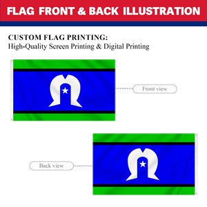 Drapeau indigène australien 90x150cm, directement de l'usine, promotion Torres Strait, bannière suspendue résistante à la décoloration, drapeau extérieur en polyester - Product Image 3