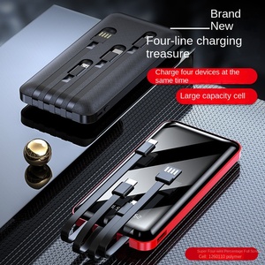 10000 di ricarica della linea autonoma universale per telefono cellulare con logo stampato a quattro fili con alimentatore Mobile a schermo intero - Product Image 3