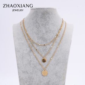 Collares en capas de moda para mujer, bonitos y románticos, con dijes de acero inoxidable. - Product Image 4