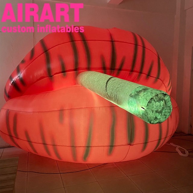 Portable Props Inflatable Mouth with Cigarette Balloon