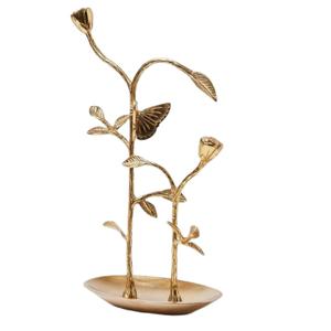 Tree Design Silver Polished Metal Decorative Jewelry Stand Multi Purpose Usage Holding Earrings <b>Necklace</b> - Product Image 5