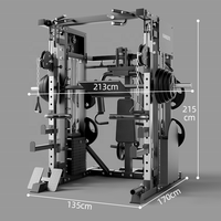 Máquina Smith Profesional Todo en Uno, Entrenador Funcional con Doble Pila de Pesas, Power Rack para Entrenamiento de Fuerza de Cuerpo Completo