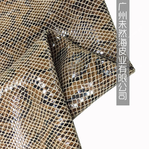 Tan Blood <span class=keywords><strong>Python</strong></span> geprägtes Muster Echte Lederjacke Net Red Top Layer Leder für Kostüme Schuhe Möbel Kleidungs stücke - Product Image 5