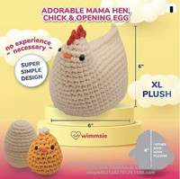Kit de crochet DIY transfrontalier pour poupées, animaux et dessins animés, en coton au lait à quatre brins, avec tutoriel vidéo en anglais, en stock pour