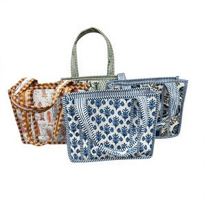 Bolso Tote Mini Premium para Mujer, Hecho a Mano, Acolchado de Algodón, con Cadenas, Cierre Abierto, Resistente al Agua, Bolso de Verano - Product Image 1