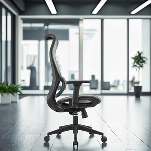 كرسي مكتب حديث مريح بتصميم شبكي مع تطريز مخصص، قابل لتعديل ارتفاع المقعد وتصميم دوار للدراسة والألعاب - Product Image 6