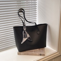 Sac fourre-tout en PU transfrontalier, style décontracté automne pour femme, inspiré de la mode coréenne, nouveau design, grande capacité, élégant, fermeture éclair solide