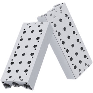 Collecteur d'électrovannes Qingze SS5Y7 en aluminium, composant pneumatique EA EB P Ports - Product Image 1