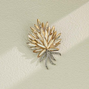 Broche de espiga de trigo de cristal con diamantes de imitación, pin de aleación para mujer, joyería de fiesta - Product Image 3