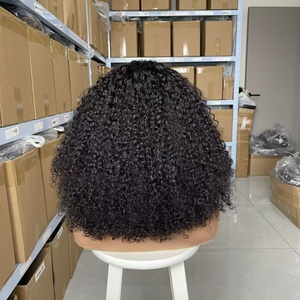 Peluca Afro Rizada sin Adhesivo con Cierre 4x4, Peluca de Encaje Transparente de Alta Definición, Cabello Humano Rizado, Peluca para Mujer Negra - Product Image 6