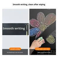 Sticker Mural Tableau Noir Autocollant Étanche Tableau Blanc Moderne Revêtement UV Recyclable Fournitures de Bureau Enseignement Craie Affiche Campus