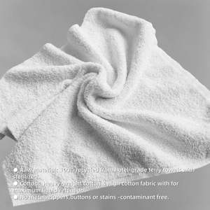 Chiffons en lin blanc 10 kg, chiffons en tissu éponge blancs industriels, super absorbants, 100% coton, forme carrée, pour le nettoyage - Product Image 4