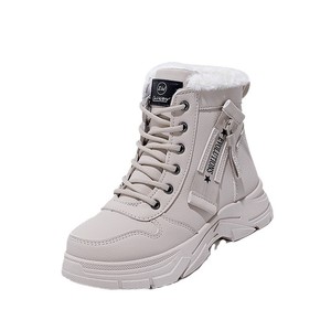 Botas para mujer moda invierno nueva suela gruesa británica y zapatos de algodón de felpa aumento de altura fotografía de calle zapatos de mujer - Product Image 6