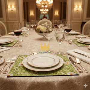 Set de table rectangulaire en nacre écologique de 6 mm d'épaisseur pour repas décontractés et mise en scène de table naturelle, origine Vietnam - Product Image 6