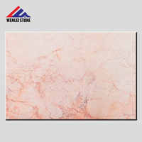 Marbre rose naturel en gros et transformation de pierres de luxe pour tables à manger, îlots de cuisine et dalles de présentation