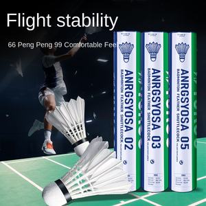 Pelota <span class=keywords><strong>de</strong></span> Bádminton <span class=keywords><strong>de</strong></span> Entrenamiento con Plumas <span class=keywords><strong>de</strong></span> Pato <span class=keywords><strong>de</strong></span> Primera Clase y Cabeza <span class=keywords><strong>de</strong></span> Plástico Espumado, Hecha en China - Product Image 2