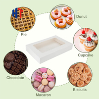 Boîte d'emballage de mini beignet plat pliant imprimé de conception personnalisée de haute qualité avec logo
