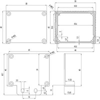 Kotak Elektronik Mini Luar Ruangan dari Aluminium Alloy Ekstrusi Anodized Ukuran 80*50*40mm, Dapat Disesuaikan, Berperingkat IP54, Layanan OEM/ODM