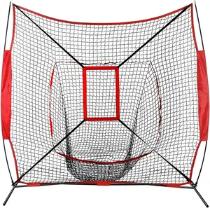 Rete da allenamento portatile per Softball da 7 piedi che colpisce la rete da allenamento per il Baseball con la zona di sciopero