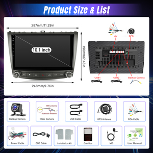 10.1 Inch 4 Core <span class=keywords><strong>Android</strong></span> 11 Xe Máy Nghe Nhạc Âm Thanh Stereo Âm Thanh Tự Động Carplay Màn Hình Đài Phát Thanh Cho Lexus Là 250 300 350 2012 2006 - Product Image 6