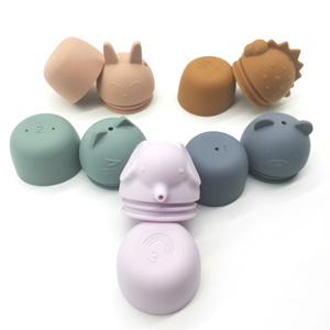 Accessoires de douche en Silicone avec Logo personnalisé, 5 animaux assortis, ensemble de jouets de bain pour tout-petits - Product Image 6