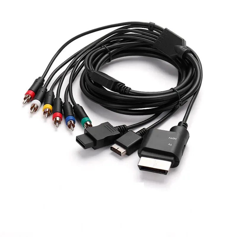 Câble accessoire 3 en 1 Audio-vidéo avec alimentation en plomb, pour PS2, PS3, Xbox 360, Wii, iiu, A/V