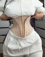 Entrenador de cintura con cierre invisible, moldeador de cuerpo, cintura, 15 huesos, cremallera, ejercicio físico, Yoga, moldeador de abdomen, cinturón de cintura