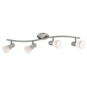 Lampada da Soffitto a 4 Luci Dakar in Nichel e Vetro Striato 65CM - 4XE14 MAX 40W - Product Image 1