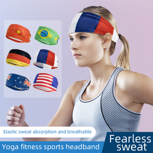 2025 Sports Meet National Flag Sweatband Venta al por mayor Diademas deportivas ecológicas Pulseras para París - Product Image 2
