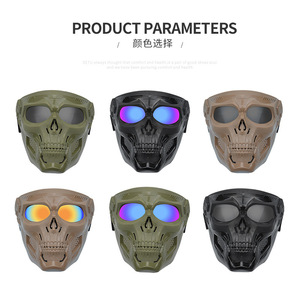 Masque facial pour moto Anlorr 8040, coupe-vent, pour la conduite en plein air, design crâne pour hommes - Product Image 3