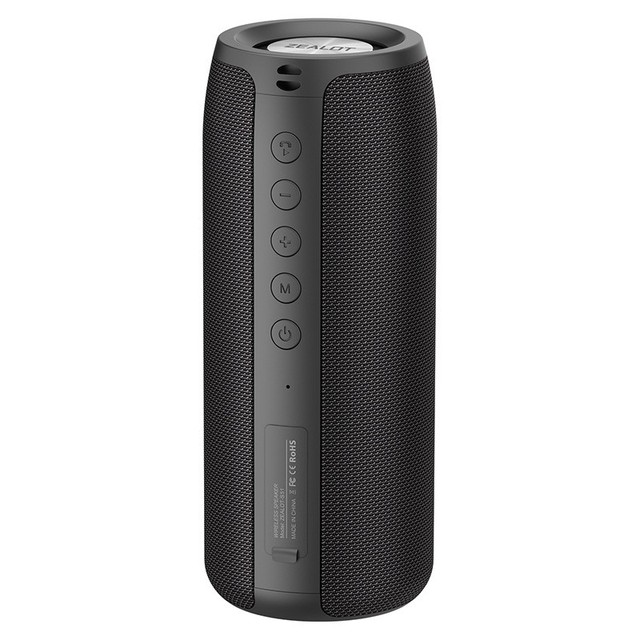 Wireless BT Speaker IPX5 Waterproof TWS 2-Speaker Pairing Stereo Surround Sound 1800mAh Rechargeable Outdoor Home Speaker